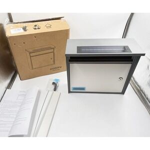 Solar Wall Mount Mailbox For Outside Auto LED Light At Dusk